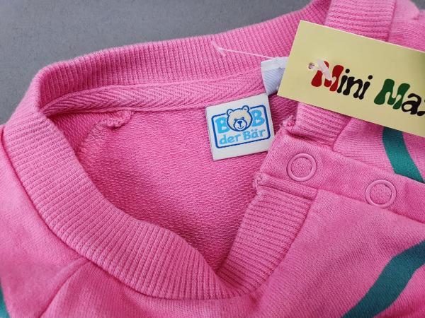 Sweatshirt Gr. 98/104 Bob der Bär rosa/grün kurzarm