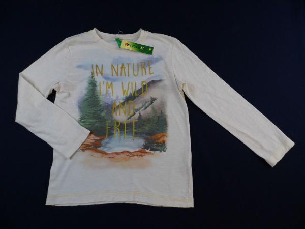 Langarmshirt Gr. 122 & Gr. 110 Benetton creme nature