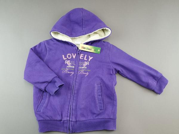 Kuschelfleecejacke Gr. 86/92 Aldi lila wattiert