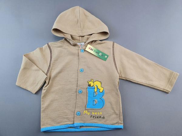 Sweatjacke Gr. 74 Berti hellbraun Teddy