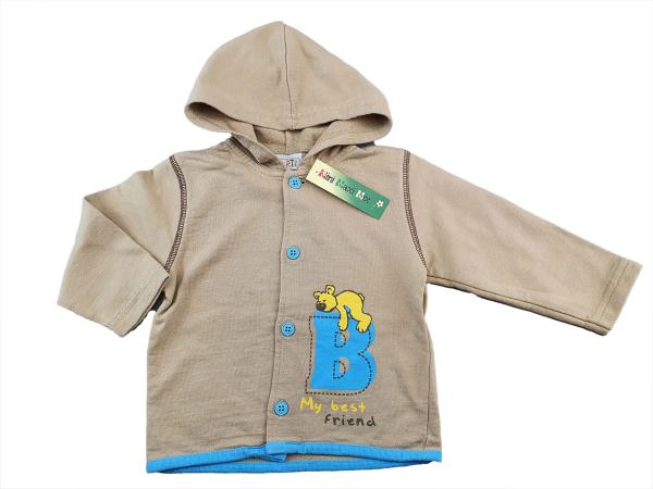 Sweatjacke Gr. 74 Berti hellbraun Teddy