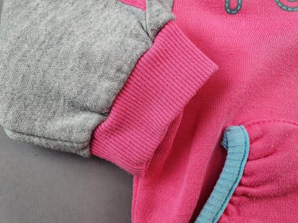 Sweatjacke Gr. 74 rosa/hellblau/grau Schuljacke