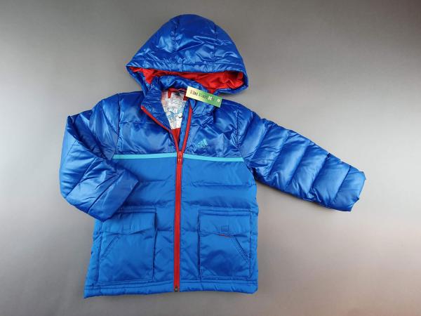 Daunenjacke Gr. 92/98 Adidas royalblau gesteppt Winterjacke