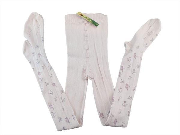 Strumpfhose Gr. 128/134 Falke rosa mit Blumen