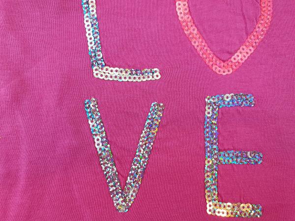 T-Shirt Gr. 80/86 s.Oliver pink Pailletten – Love