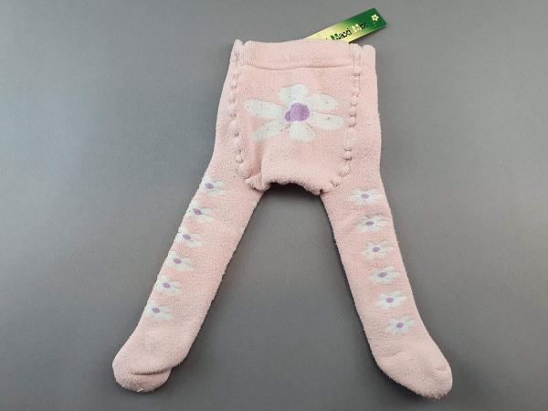 Thermostrumpfhose Gr. 68 rosa mit Blumen