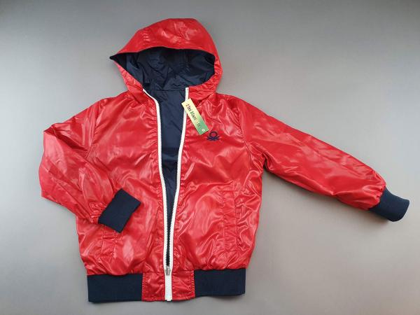 Wendejacke Gr. 110/116 Benetton dunkelblau rot Regenjacke