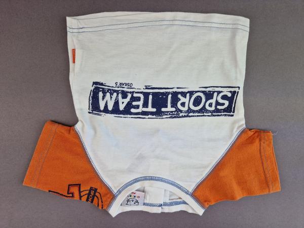 T-Shirt Gr. 68/74 Oskars weiß orange