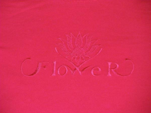 T-Shirt Gr. XL (46/48) Nuova Moda in rot mit Blumenstickerei