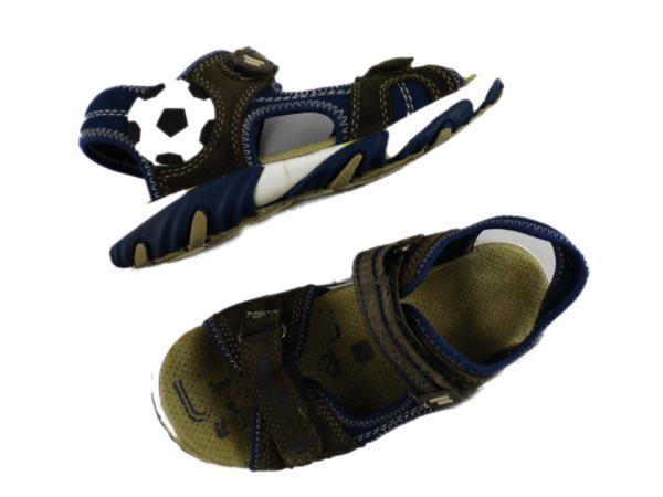 Sandale Gr. 30 Superfit braun/dunkelblau Fußball