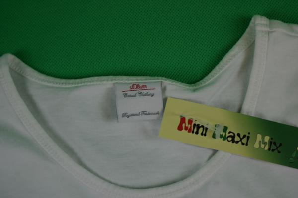T-Shirt Gr. 134 s.Oliver weiß Kultmotiv kurzarm
