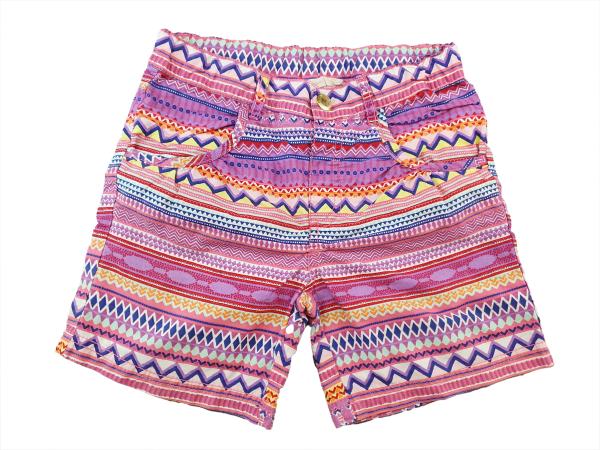 schicke Sommerhose Gr. 128 H&M pink/gelb/lila bunt gemustert