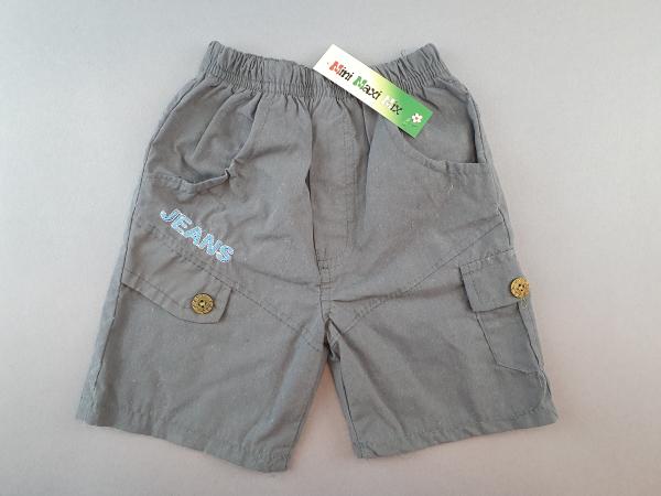 kurze Short Gr. 68/74 dunkelgrau mit Taschen – schick