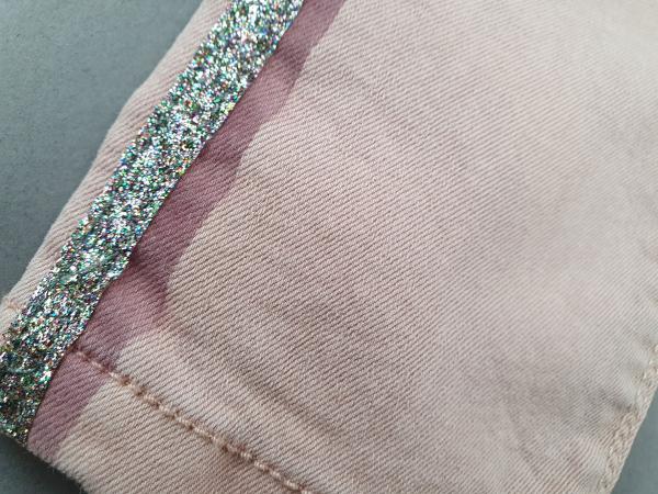 Stretchjeans Gr. 98 Zara altrosa mit Glitzerstreifen