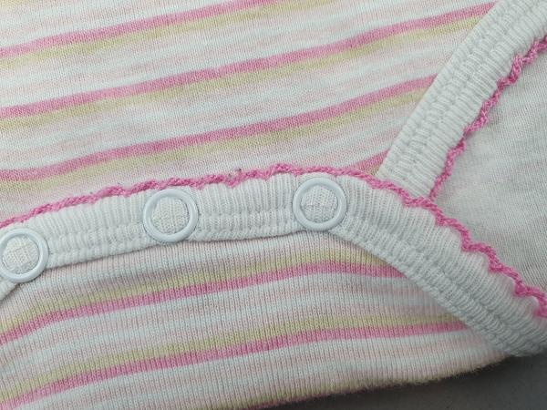 Ringelbody Gr. 62/68 rosa/weiß langarm
