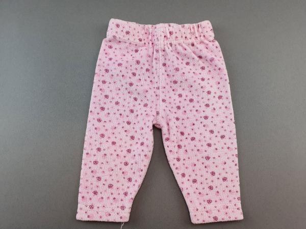 Samthose Gr. 50 rosa mit kleinen Blümchen