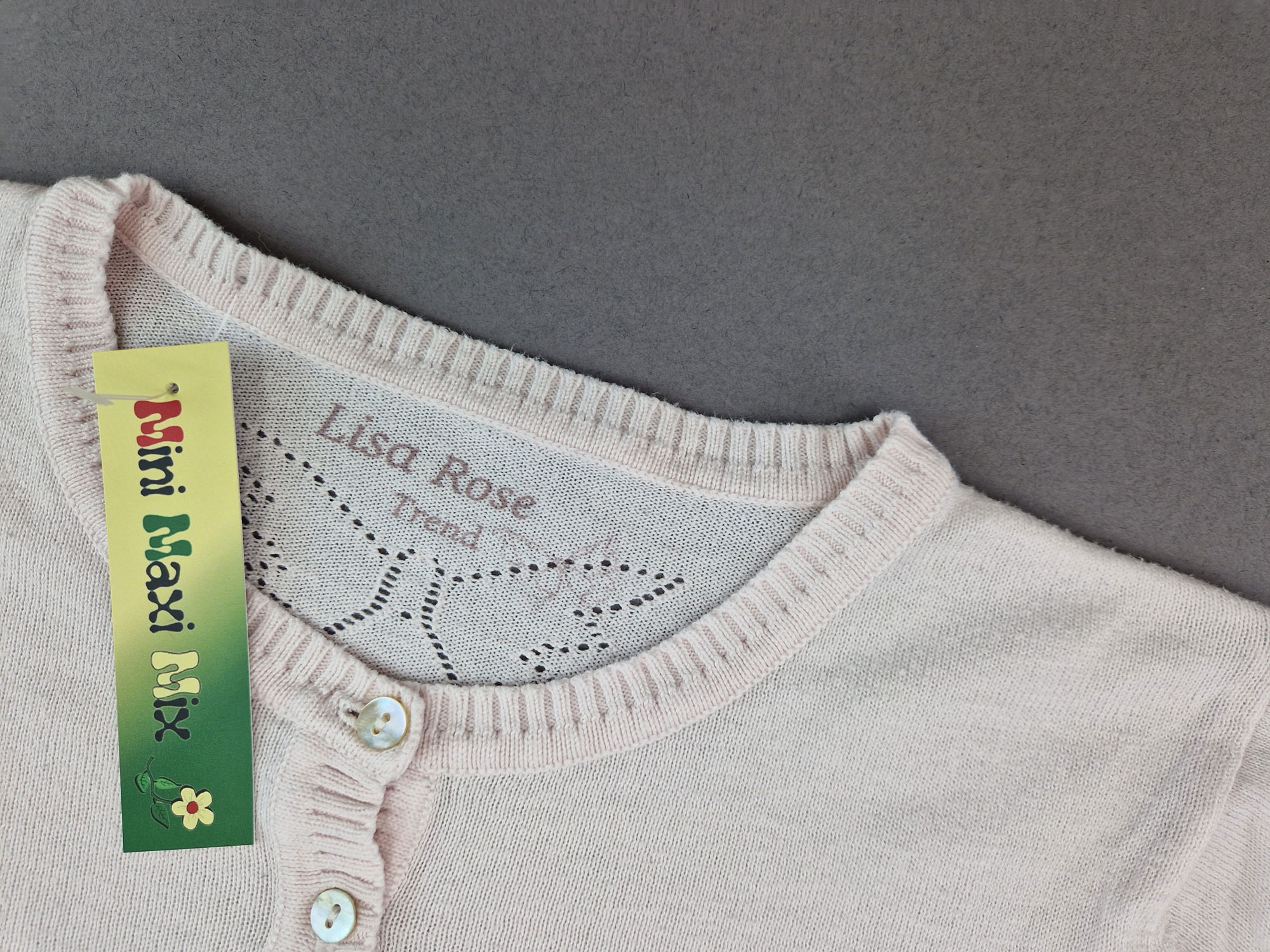 Langarmshirt schick Gr. 140 Lisa Rose zartrosa gestrickt Boutique