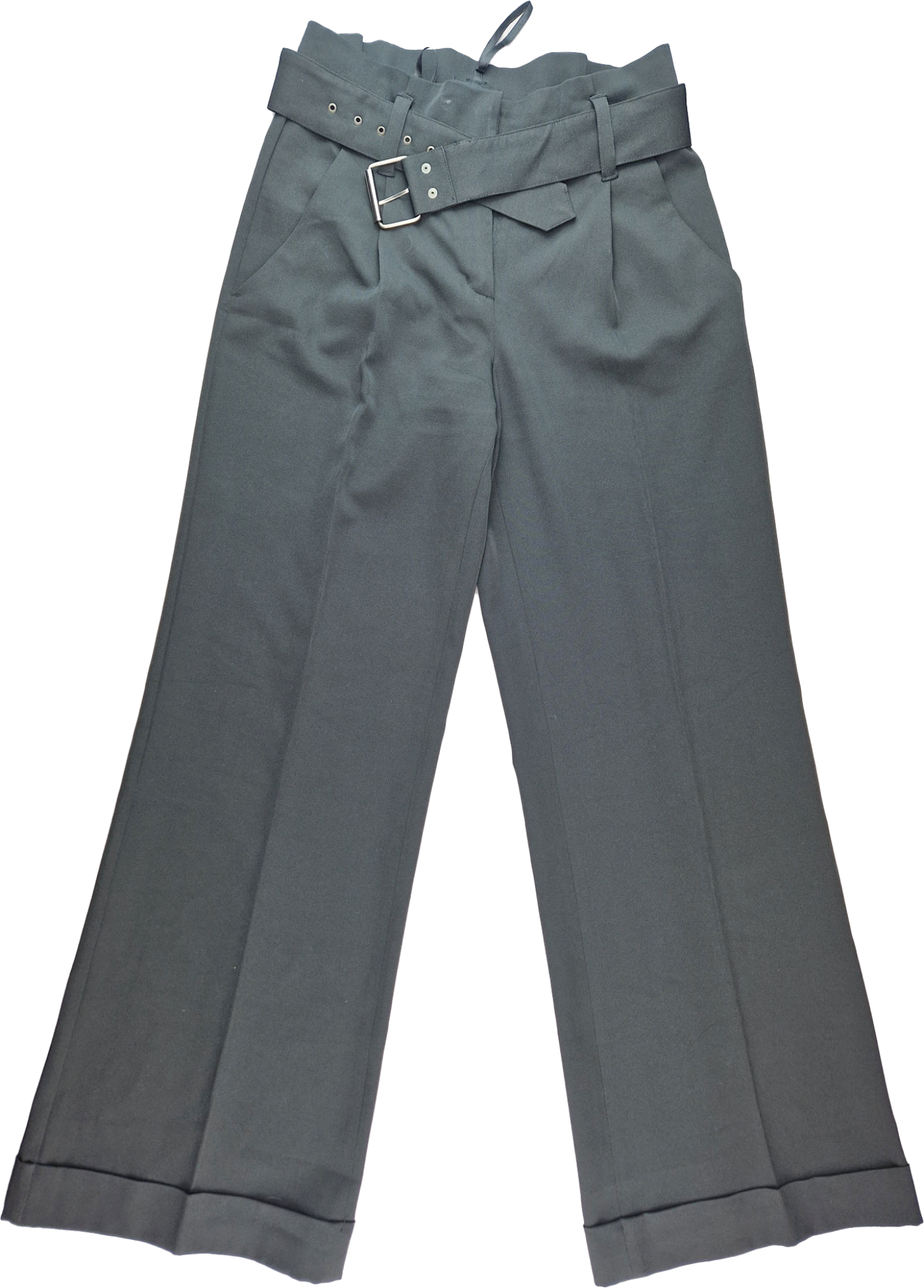 Businesshose Gr. 36/38 laura scott schwarz mit Gürtel und Bügelfalte