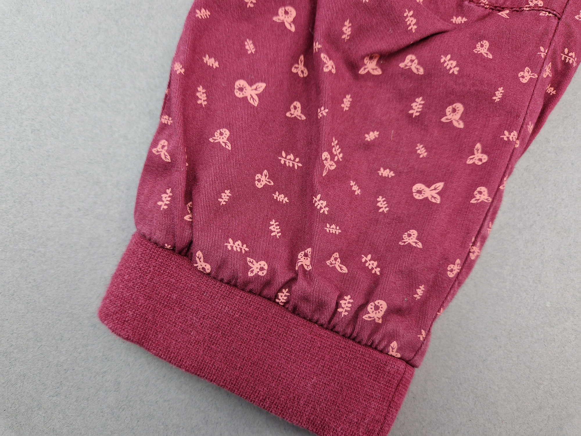 Thermohose Gr. 80/86 Topomini bordeaux Strickbund Blümchen