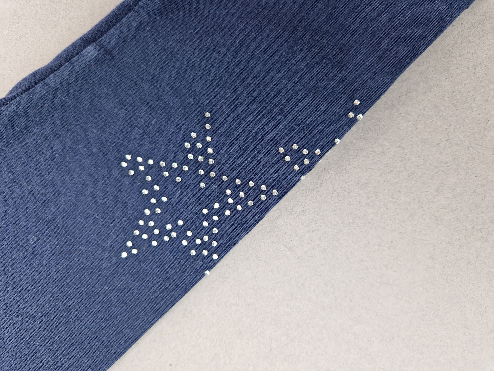 Leggins Gr. 104 dunkelblau mit Sternchen Strasssteinchen