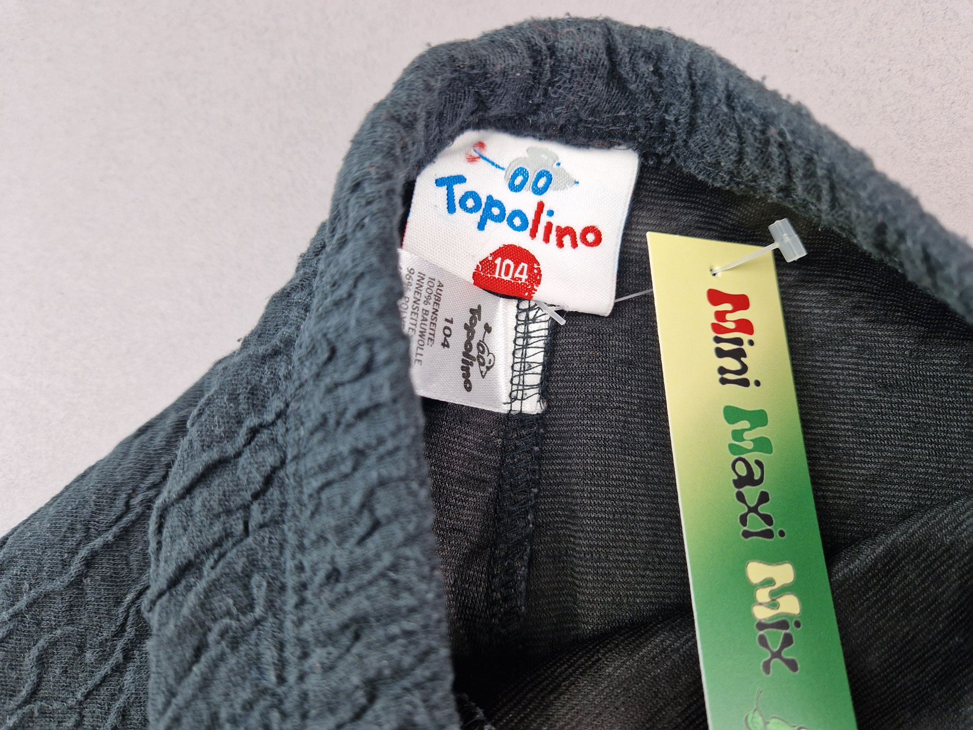 Strukturleggins Gr. 98/104 Topolino schwarz