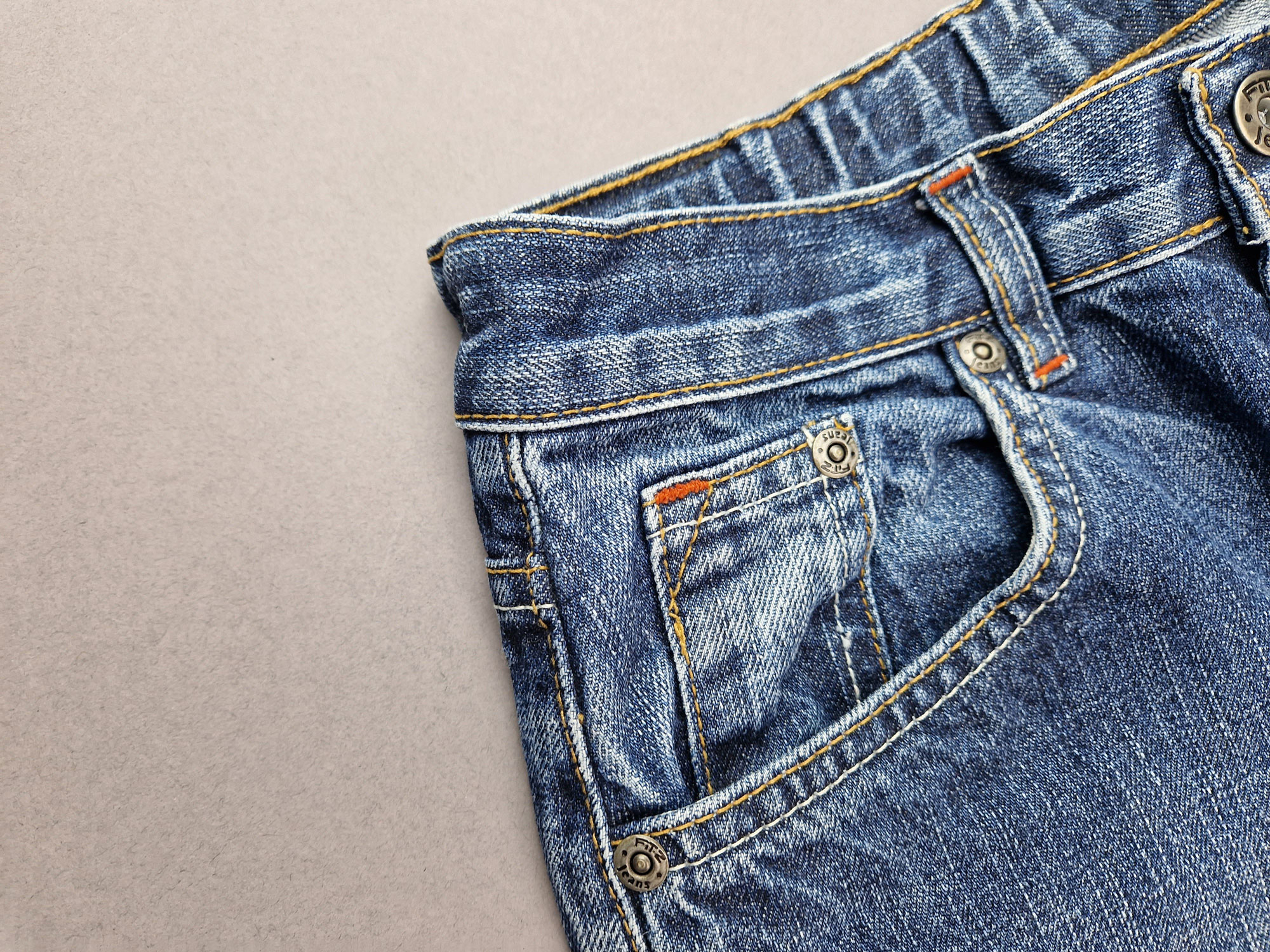 lange Jeanshose Gr. 158 Fitz schmal blau