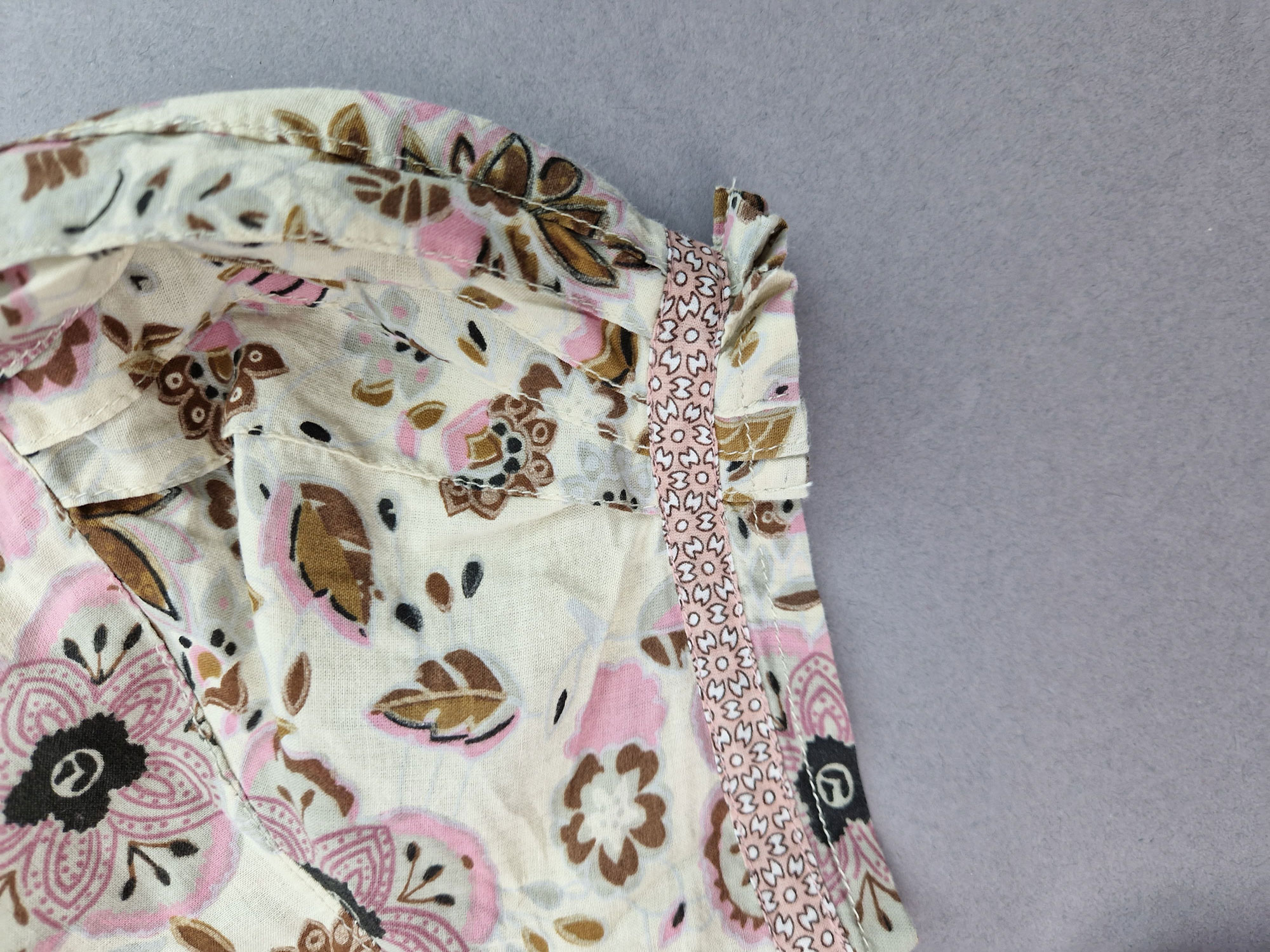 Sommerkleid Gr. 146/152 Bon’a Parte kurzarm altrosa mit Blümchen