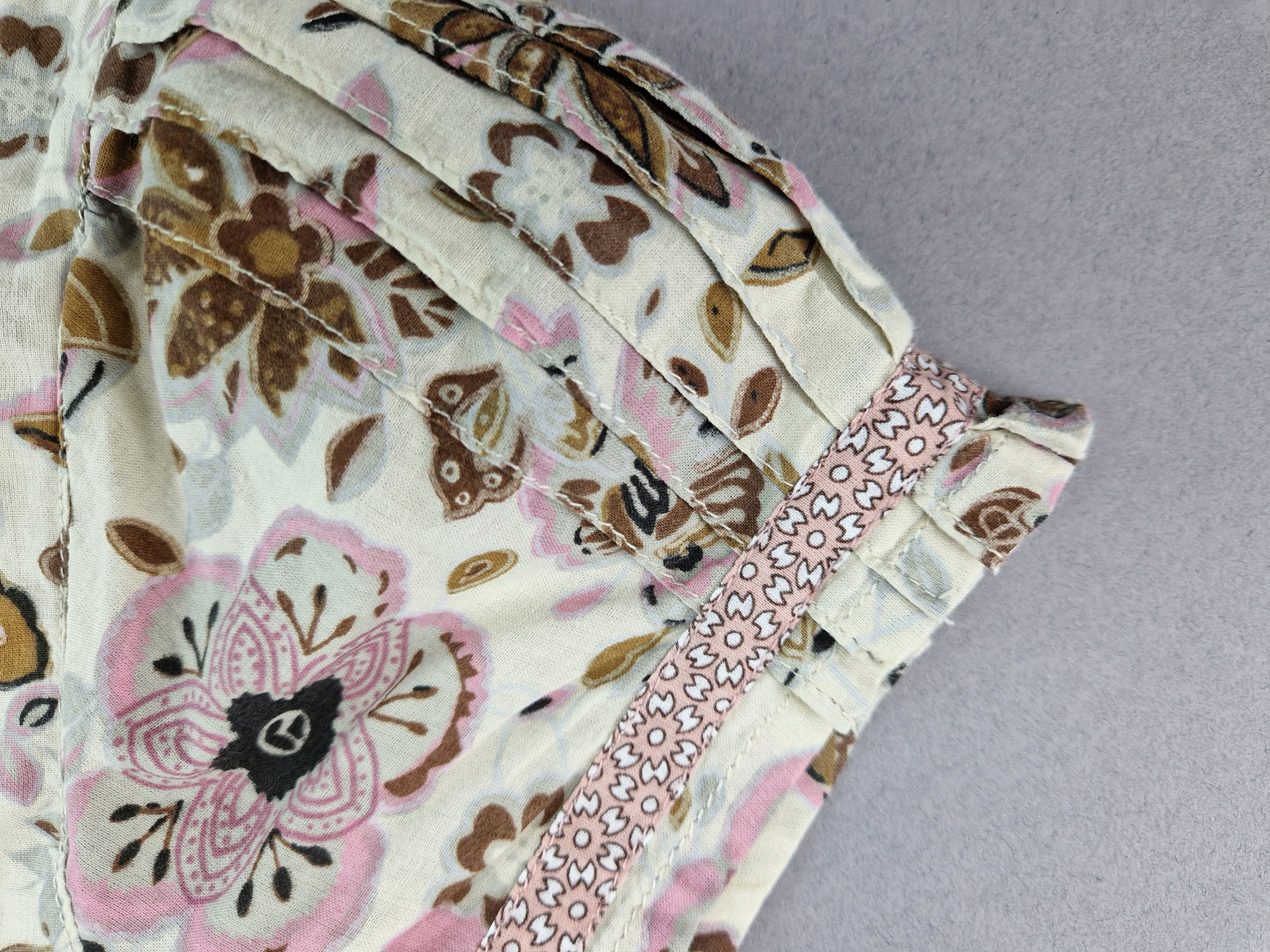 Sommerkleid Gr. 146/152 Bon’a Parte kurzarm altrosa mit Blümchen