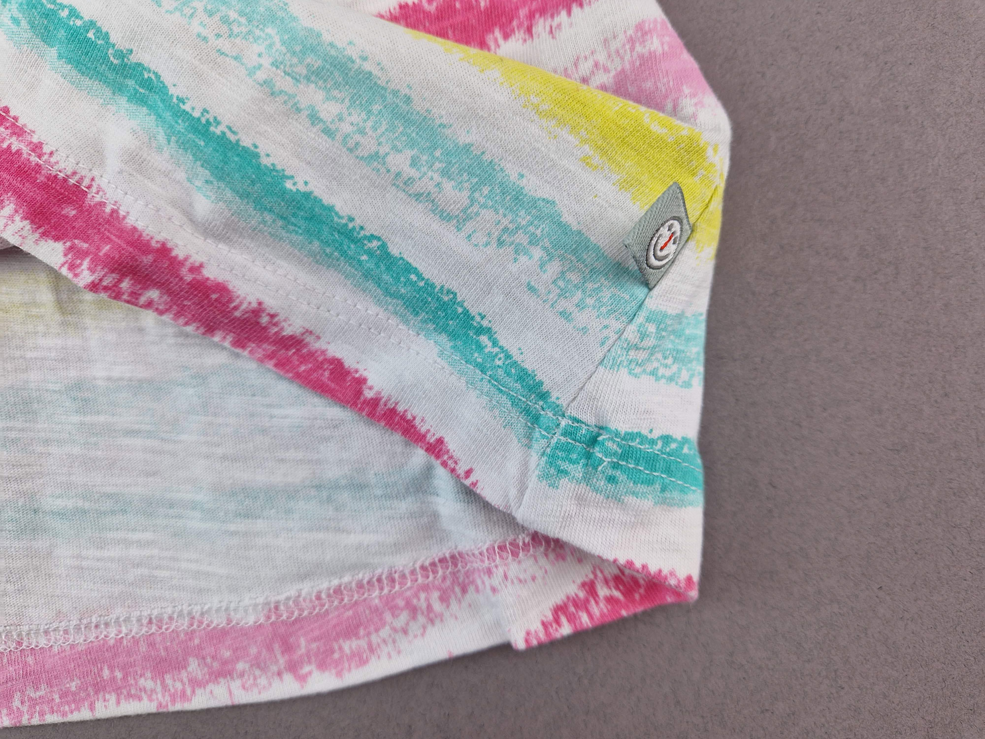 Sommerkleidchen Gr. 74 Liegelind rosa/gelb Jersey Flügelärmchen