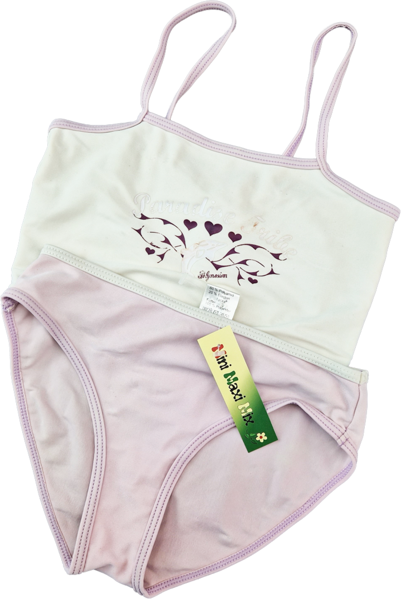 Bikini Gr. 128 Aldi altrosa/weiß