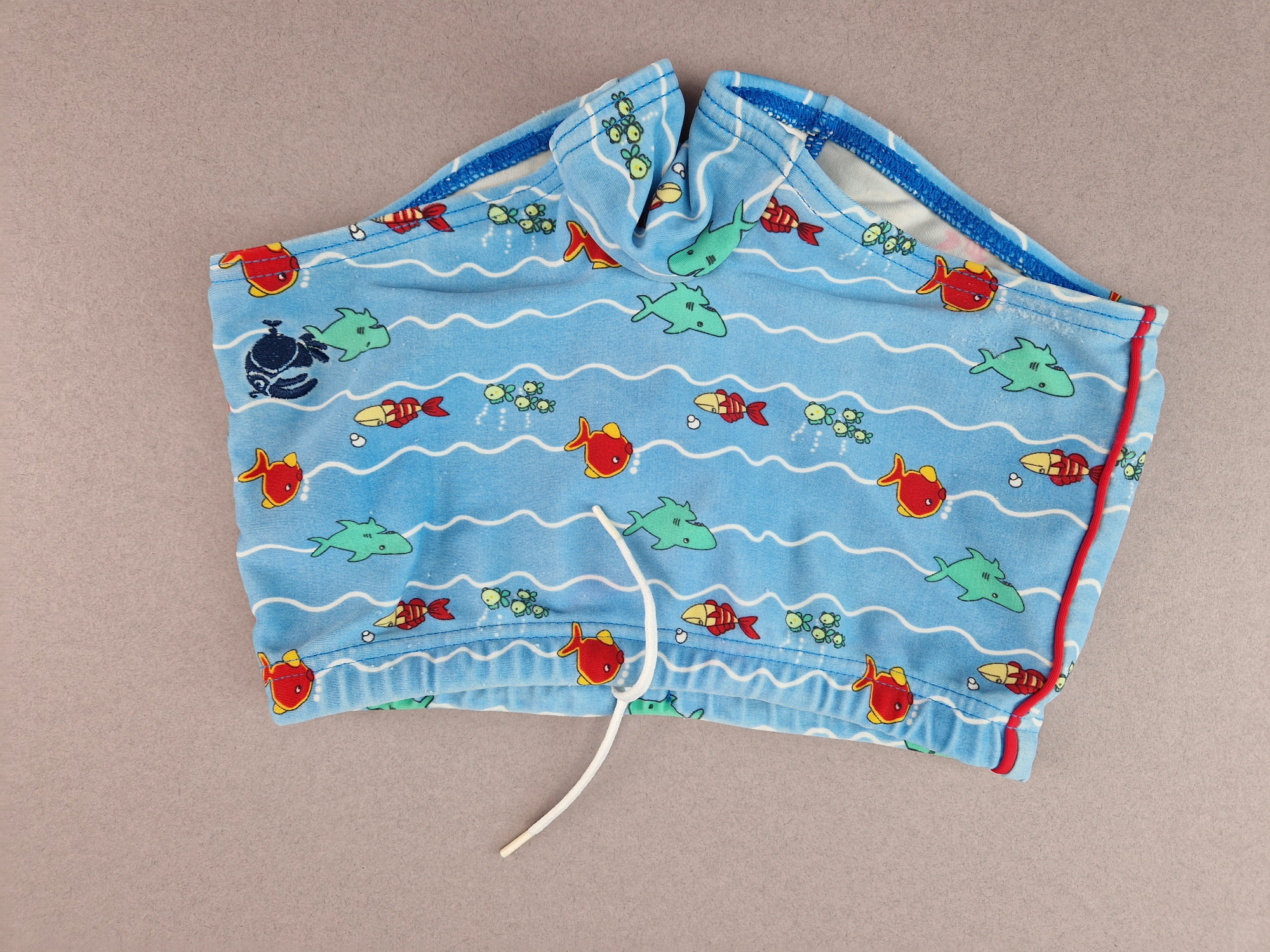 Badehose Gr. 92/98 Jako-o hellblau mit bunten Fischen Kordelzug