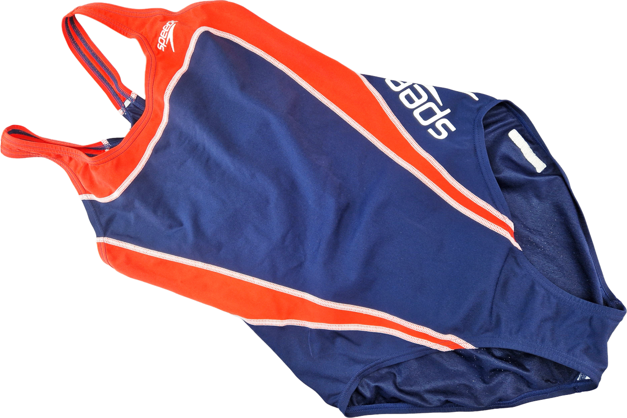 Badeanzug Gr. 164/170 Speedo neonorange/dunkelblau/weiß