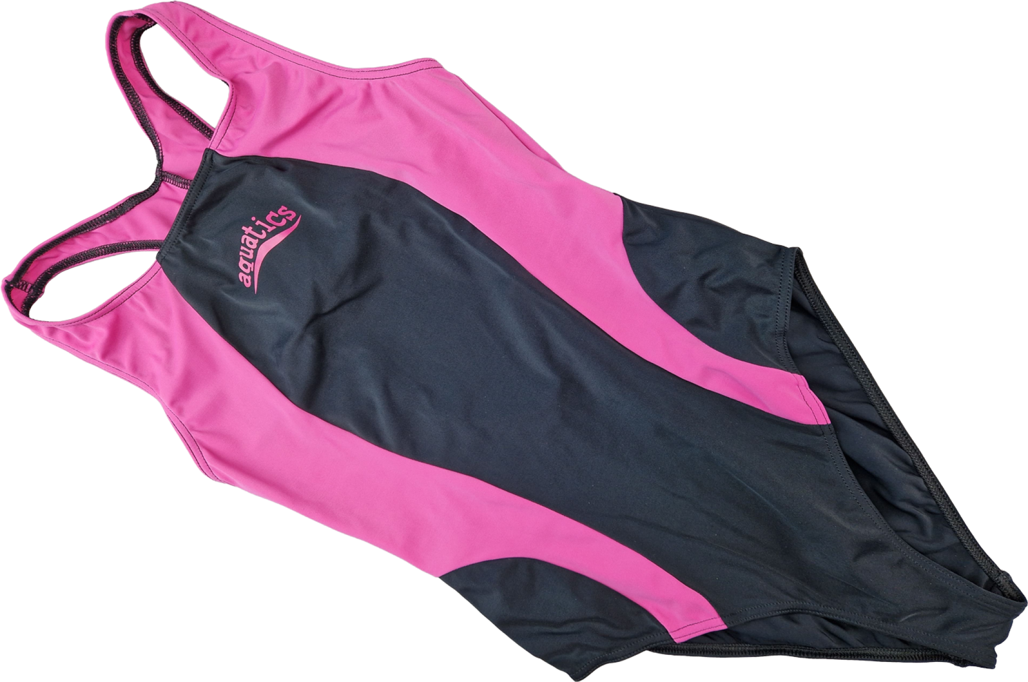 Badeanzug Gr. 152/158 schwarz pink