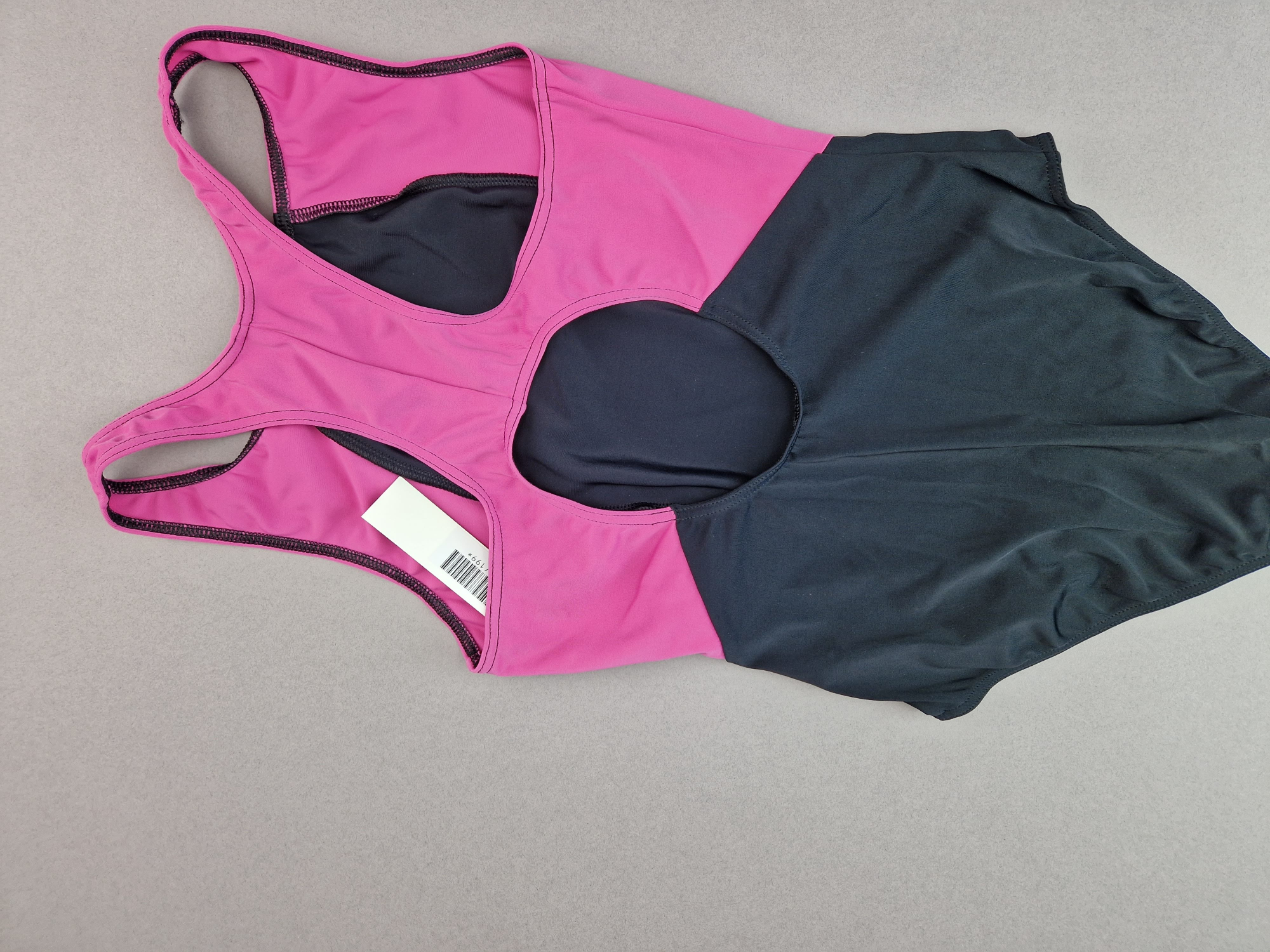 Badeanzug Gr. 152/158 schwarz pink