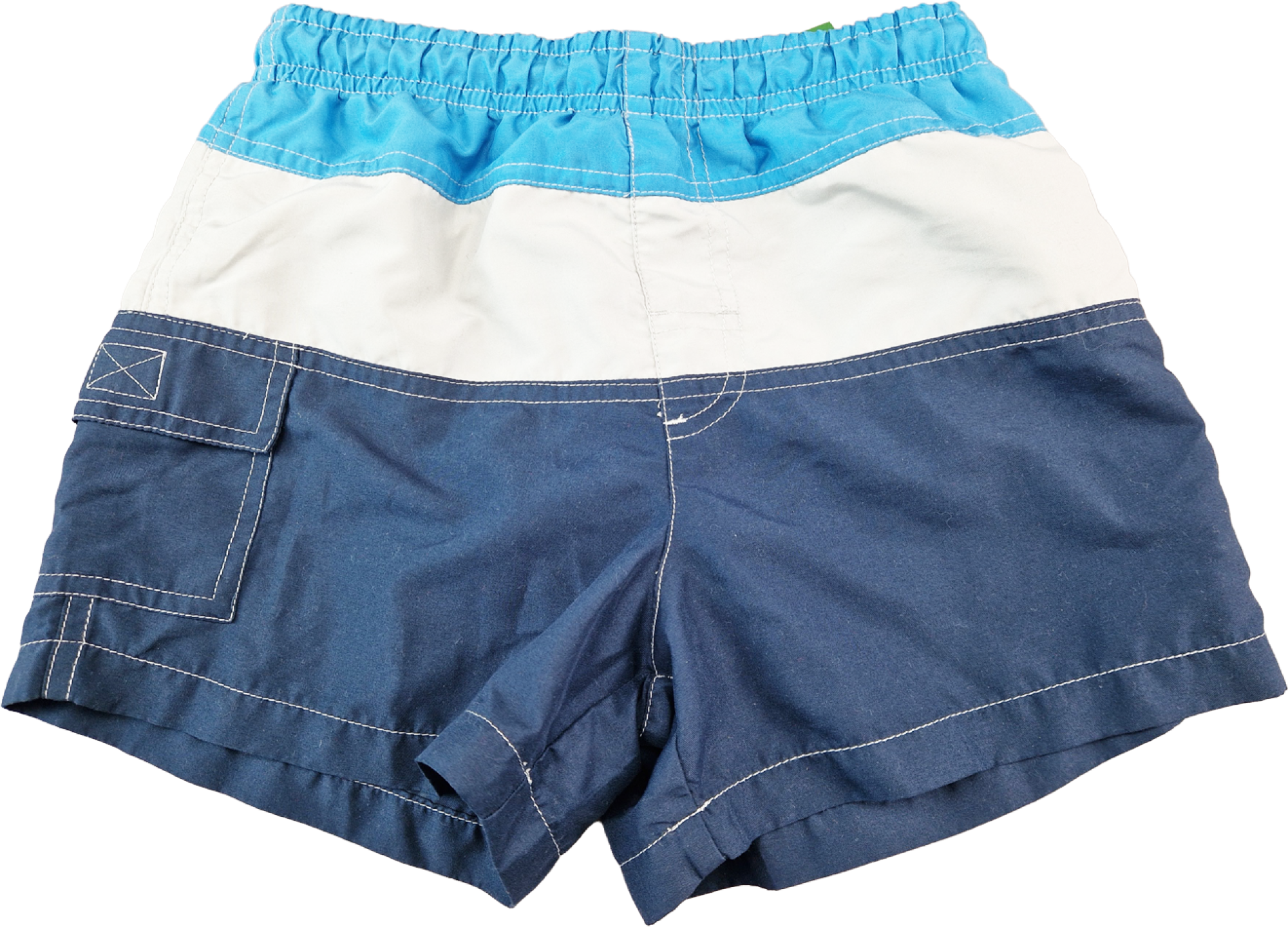 Badeshort Gr. 128 blau/hellgrau