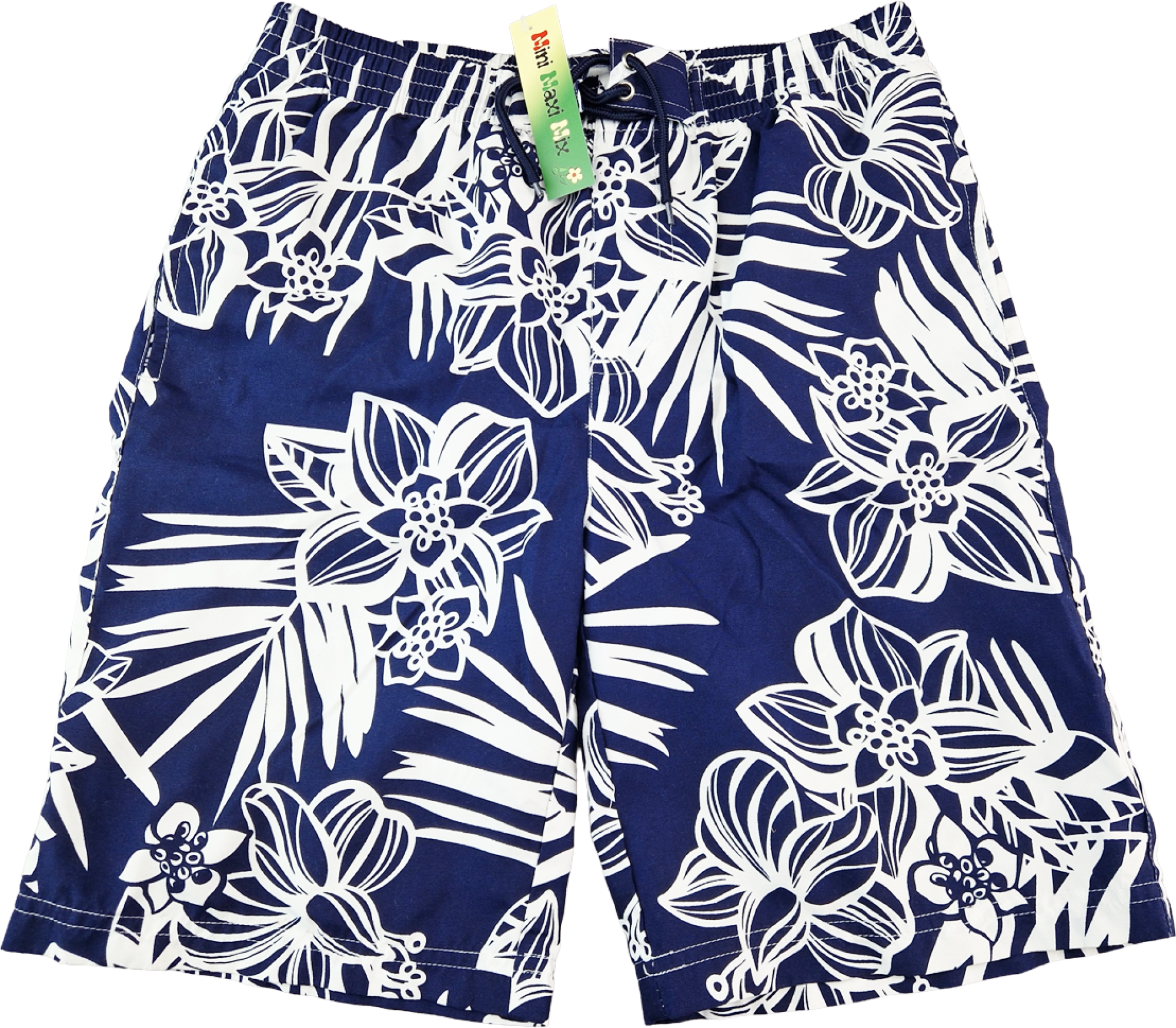 Badeshorts Gr. 146/152 Seaside Beachwear blau/weiß Blumen