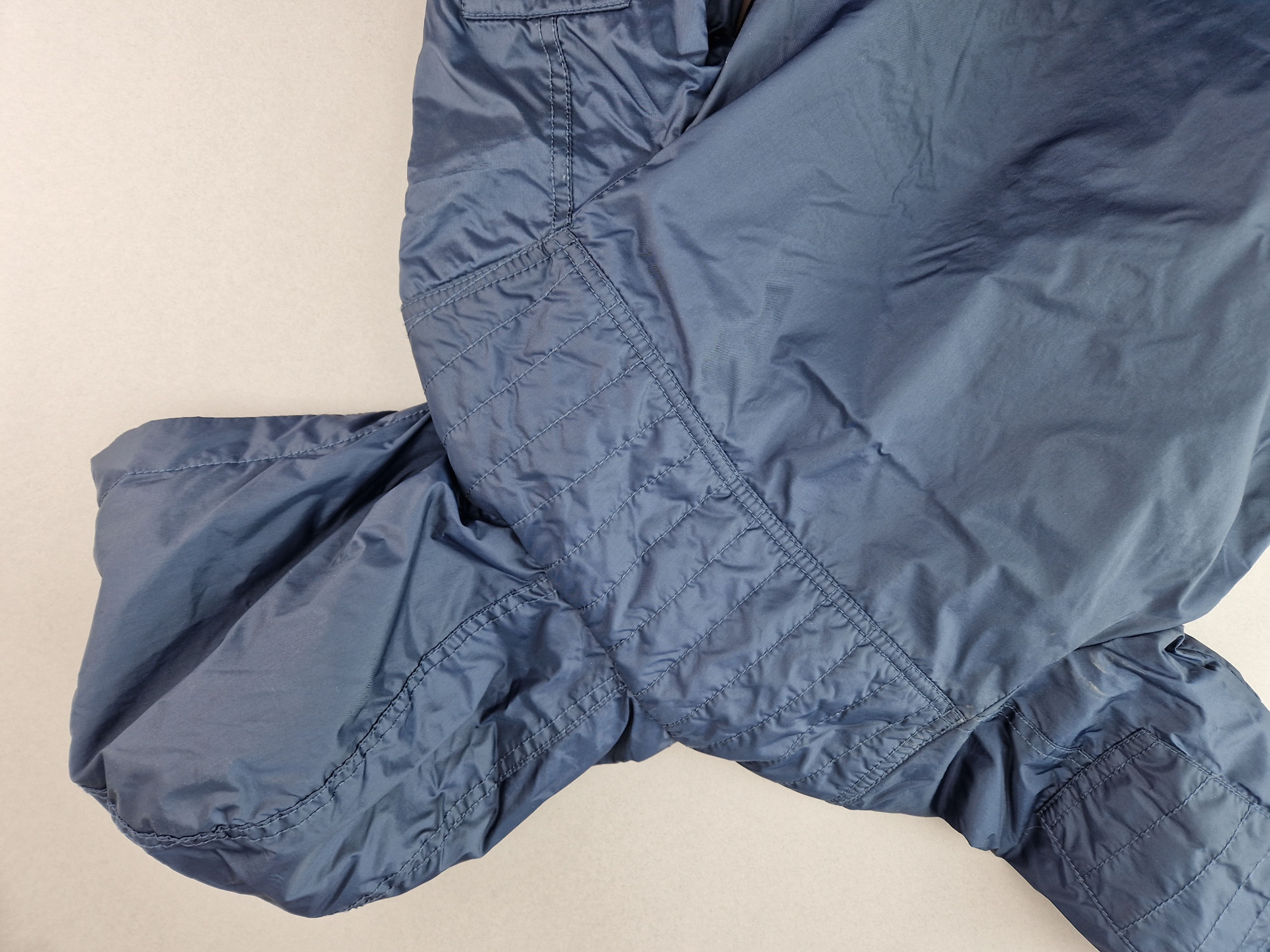 Regenjacke Gr. 110/116 Benetton dunkelblau/grün fleecegefüttert
