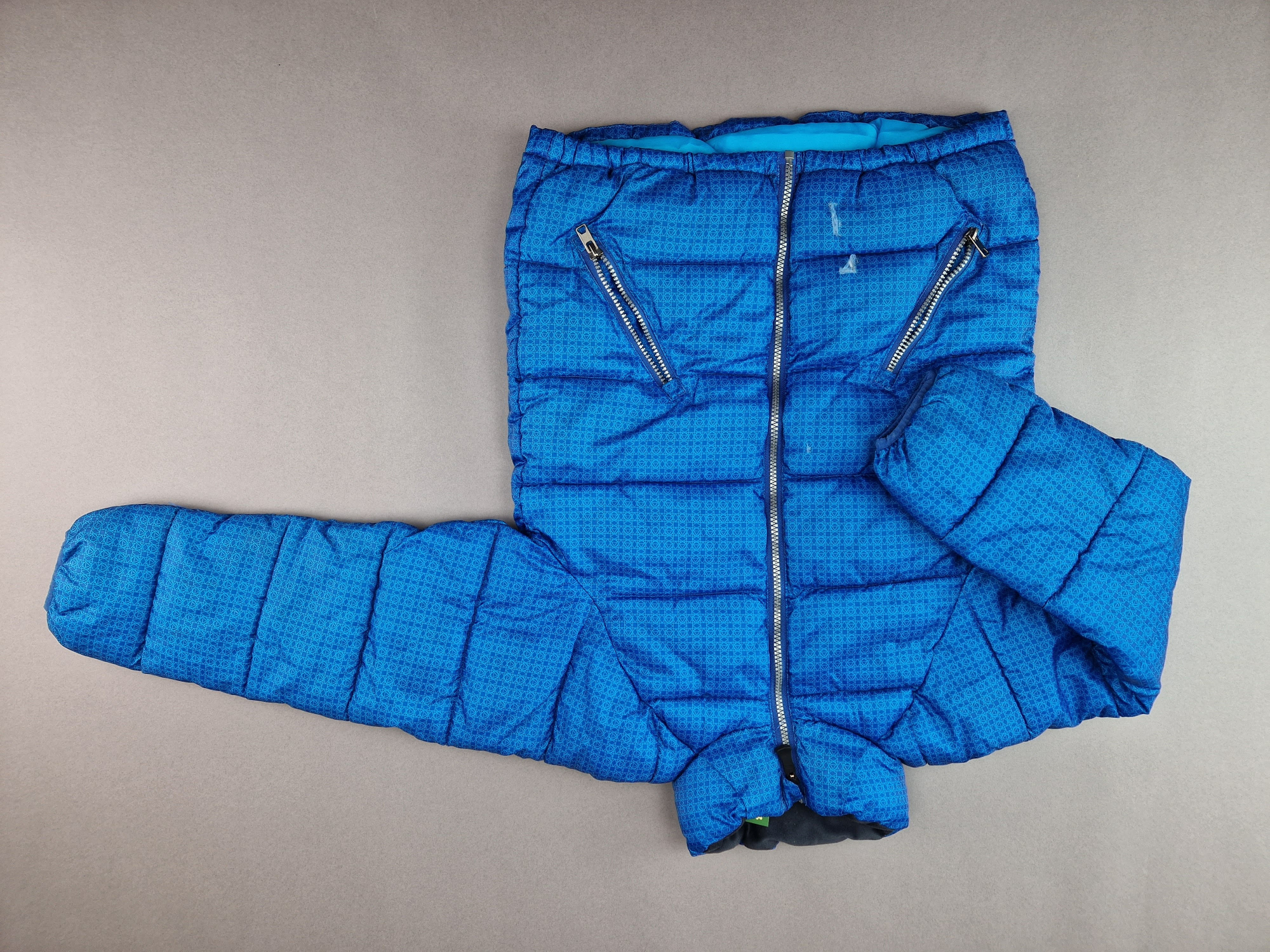wattierter Anorak Gr. 134 H&M blau gemustert