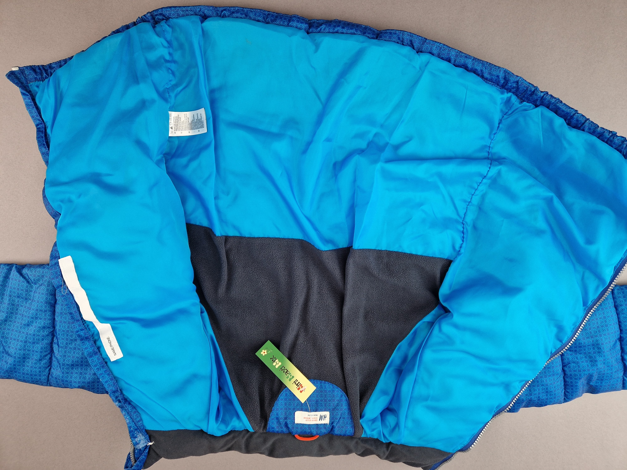 wattierter Anorak Gr. 134 H&M blau gemustert