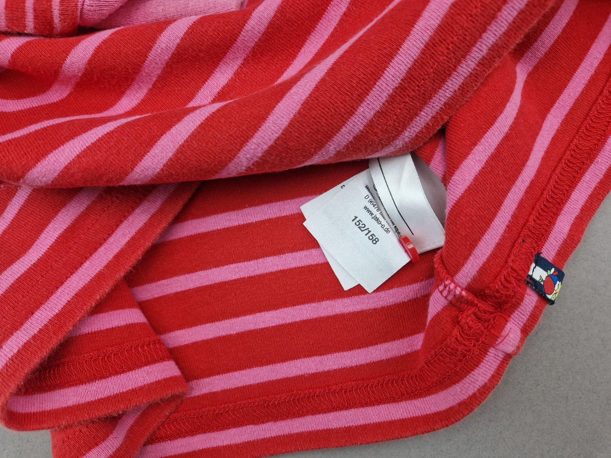 Ringelshirt Gr. 146/152 Jako-o langarm pink/rosa