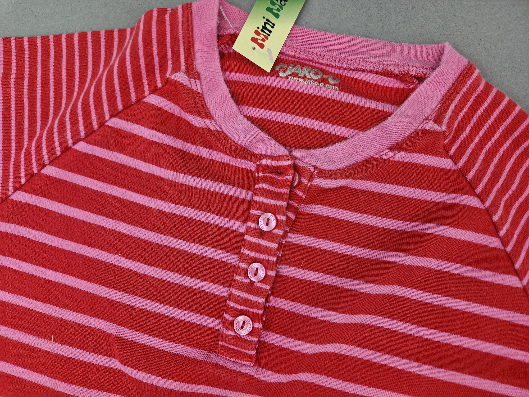 Ringelshirt Gr. 146/152 Jako-o langarm pink/rosa