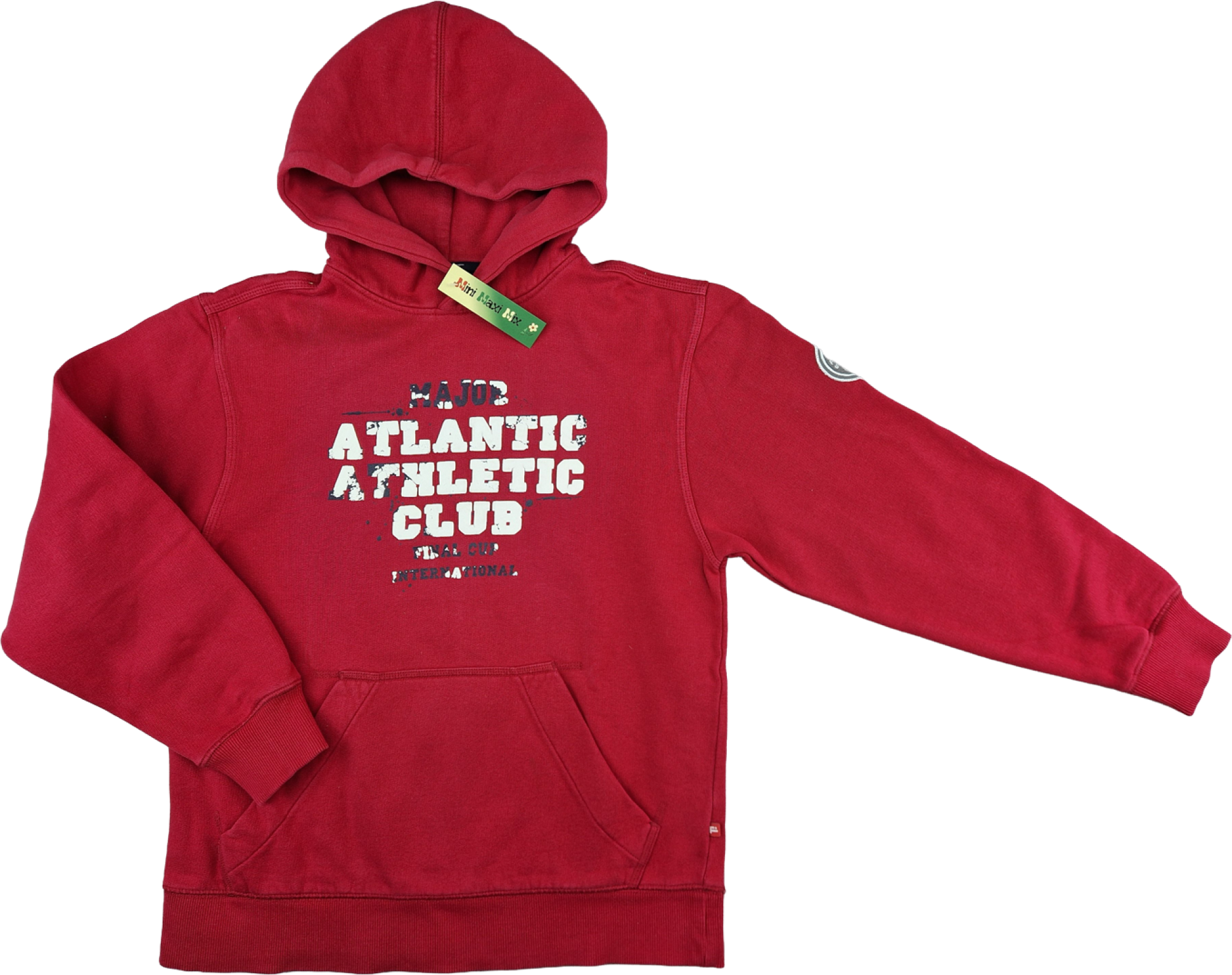 Kaputzenpullover Gr. 146/152 Fitz rot langarm Major Atlantic