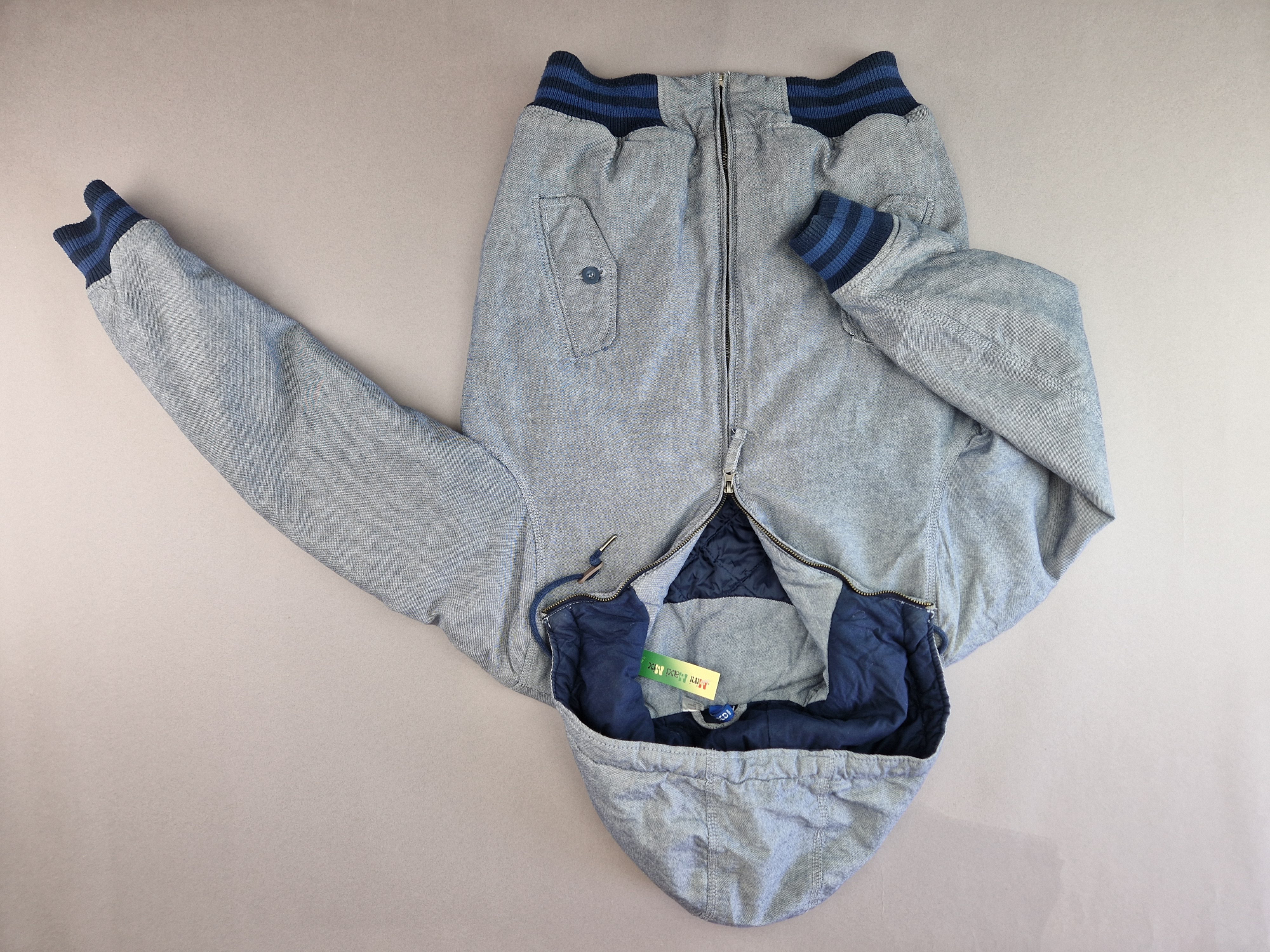 wattierte Winterjacke Gr. 164 H&M grau meliert