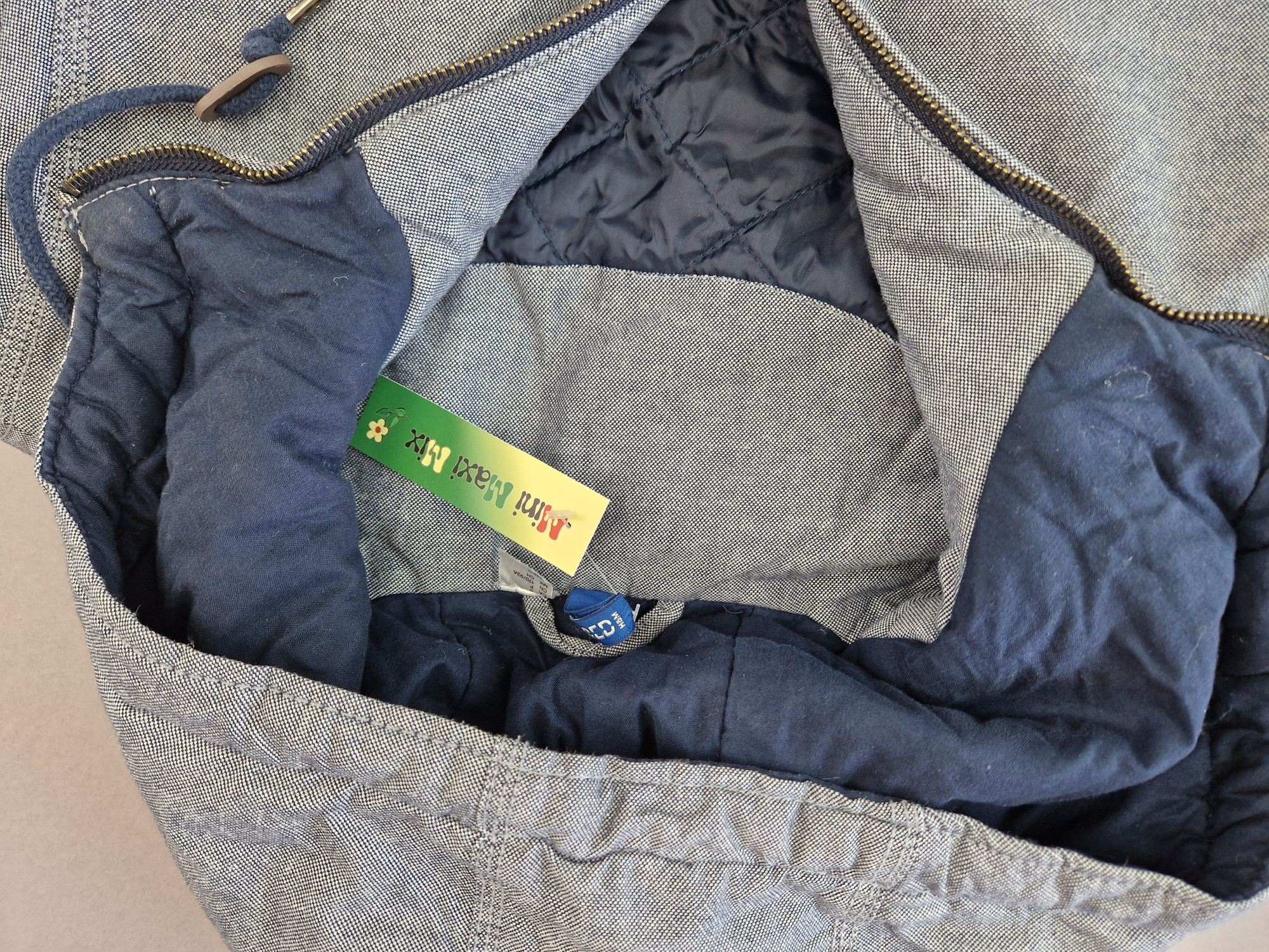 wattierte Winterjacke Gr. 164 H&M grau meliert