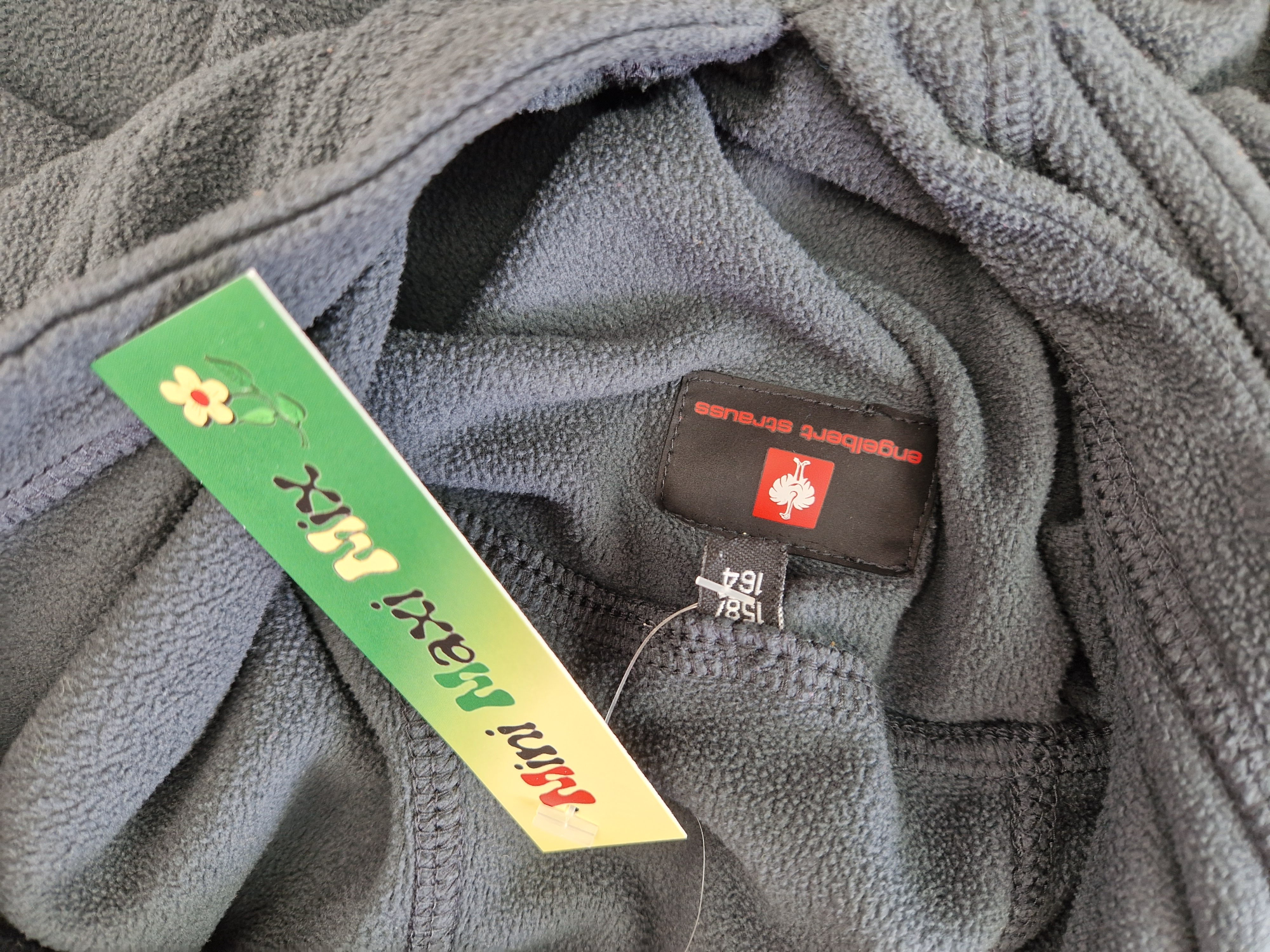 Fleecepullover Gr. 146/152 Engelberth Strauss langarm dunkelgrau