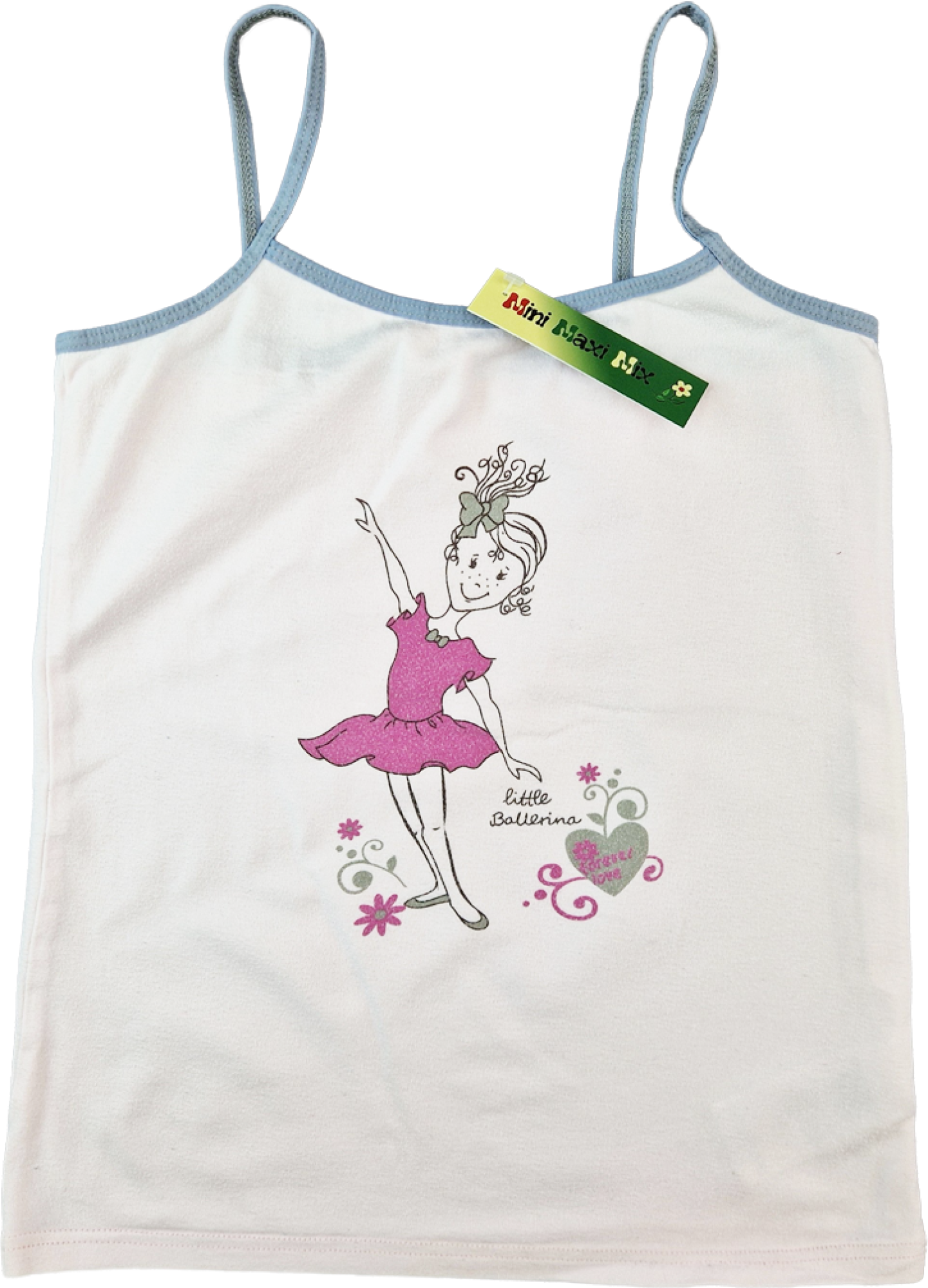 Unterhemd Stretch Gr. 140 Bonprix rosa/grau little Ballerina