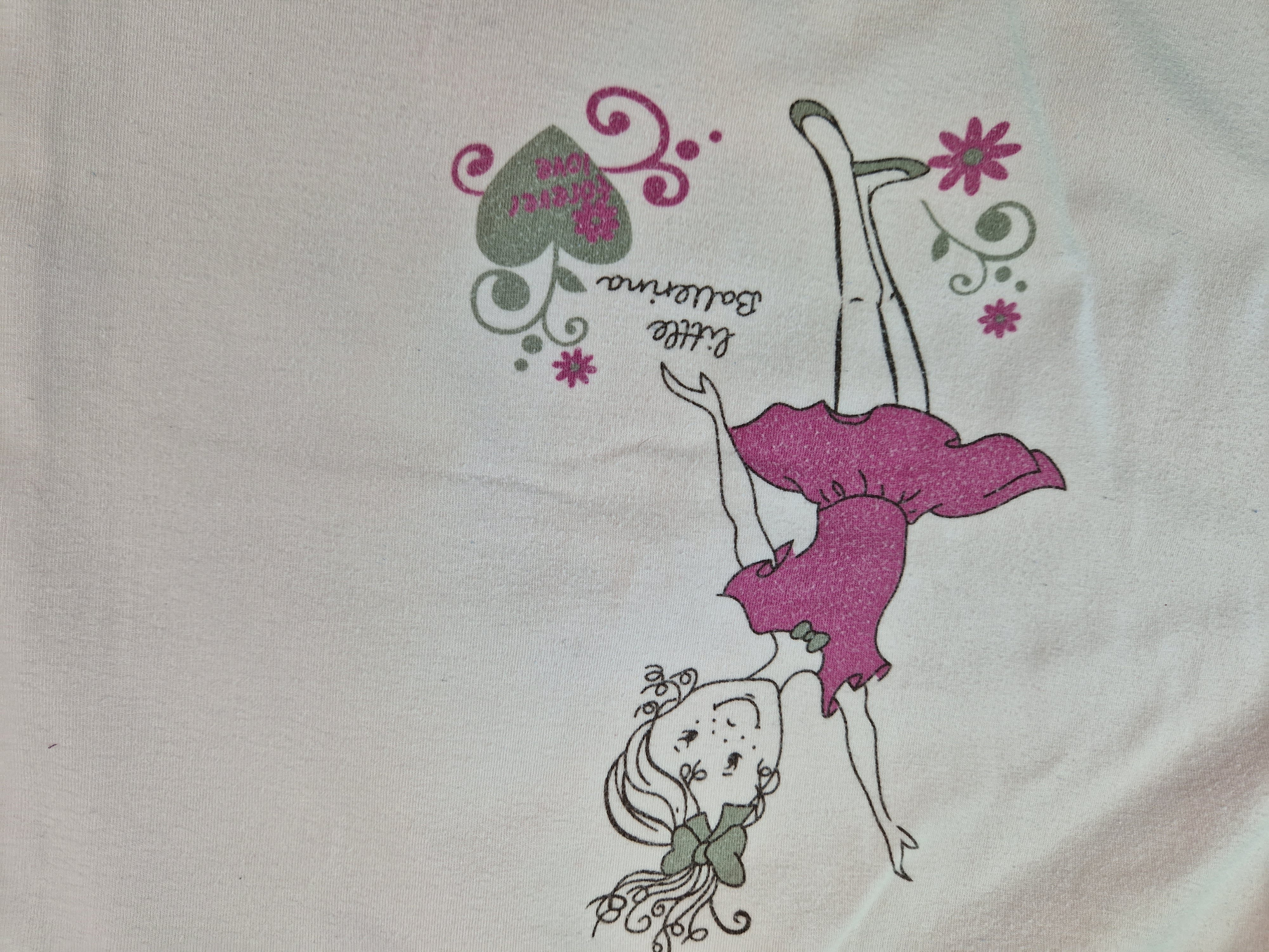 4 x TOP Unterhemden Gr. 140 Bonprix rosa/grau little Ballerina *Zwillinge*