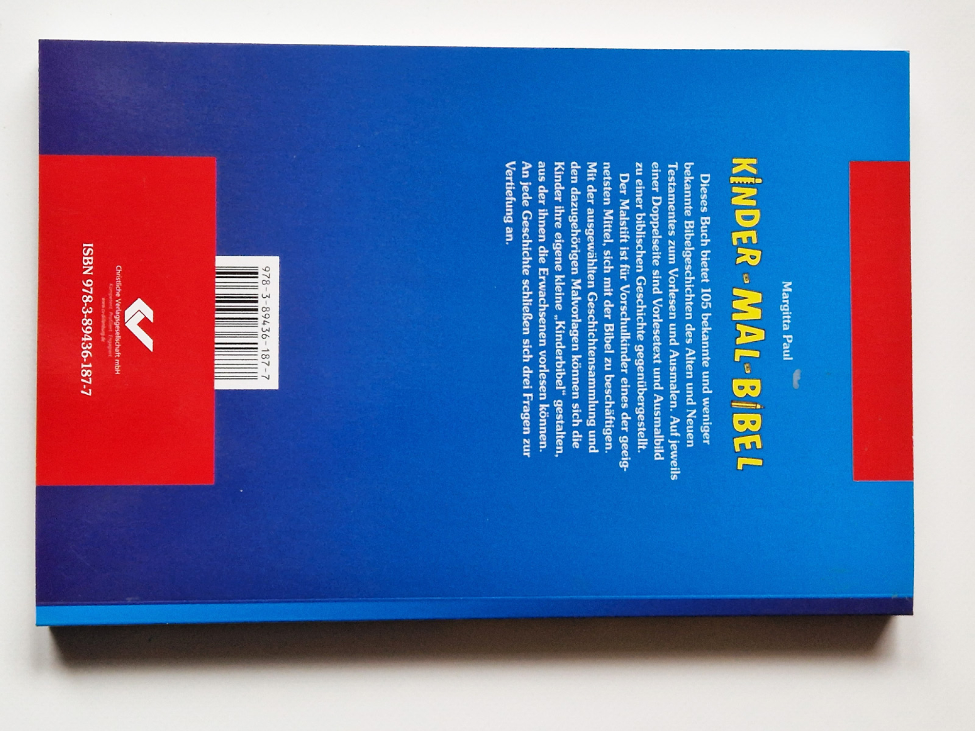 Kinder-Mal-Bibel  Zum Ausmalen und Vorlesen – Margitta Paul