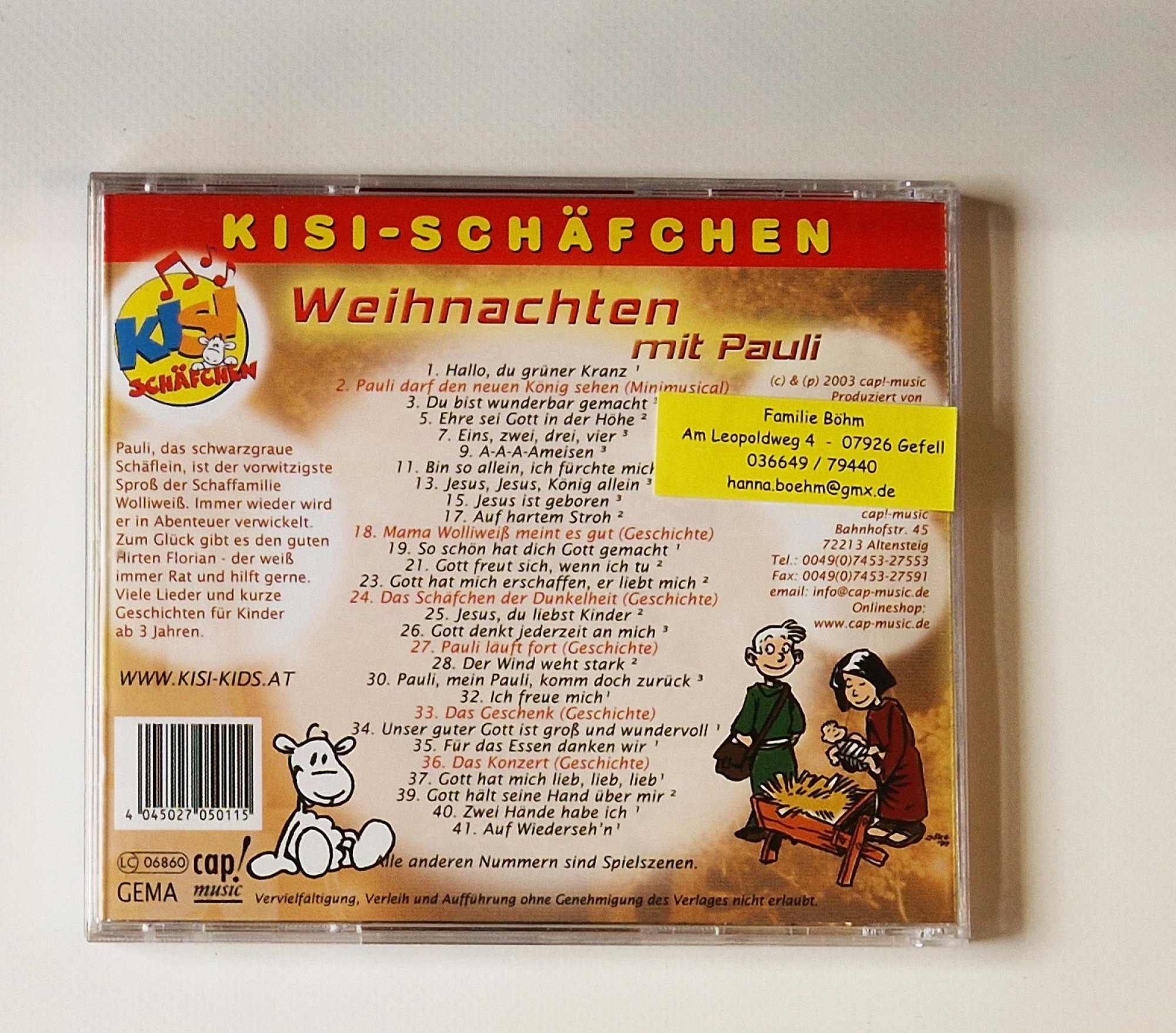 Weihnachten mit Pauli – Kisi-Schäfchen