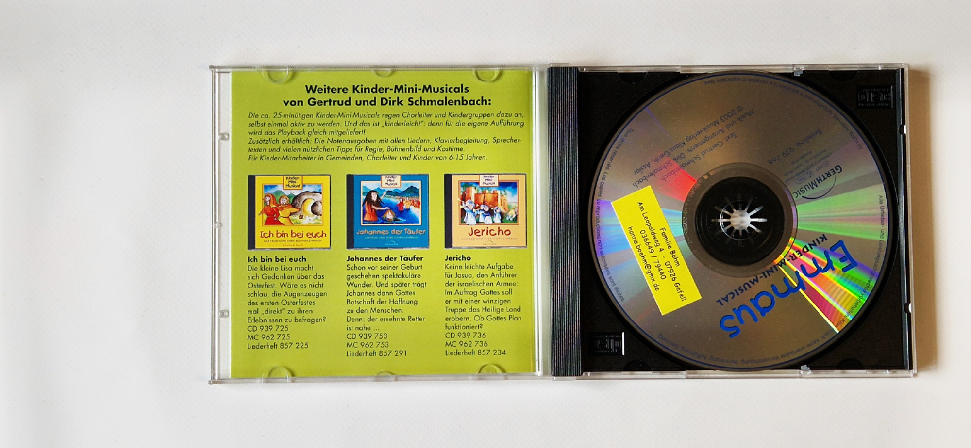 Emmaus – Kinder-Mini-Musical  Gertrud und Dirk Schmalenbach